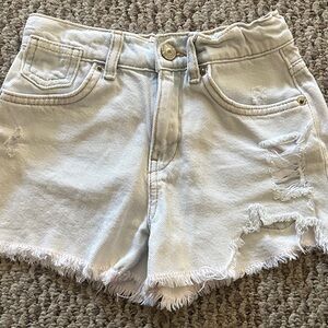 Zara Kids Distressed Light Denim Shorts
